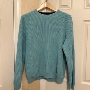 Chaps Light Blue Cable Knit Sweater